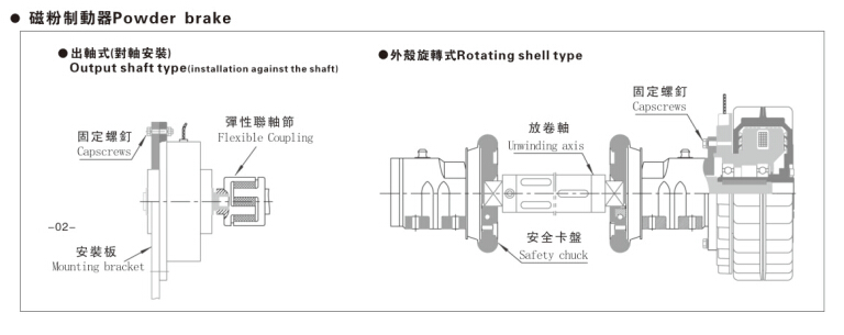 磁粉制動器安裝方式，磁粉制動器廠家常用7種方式